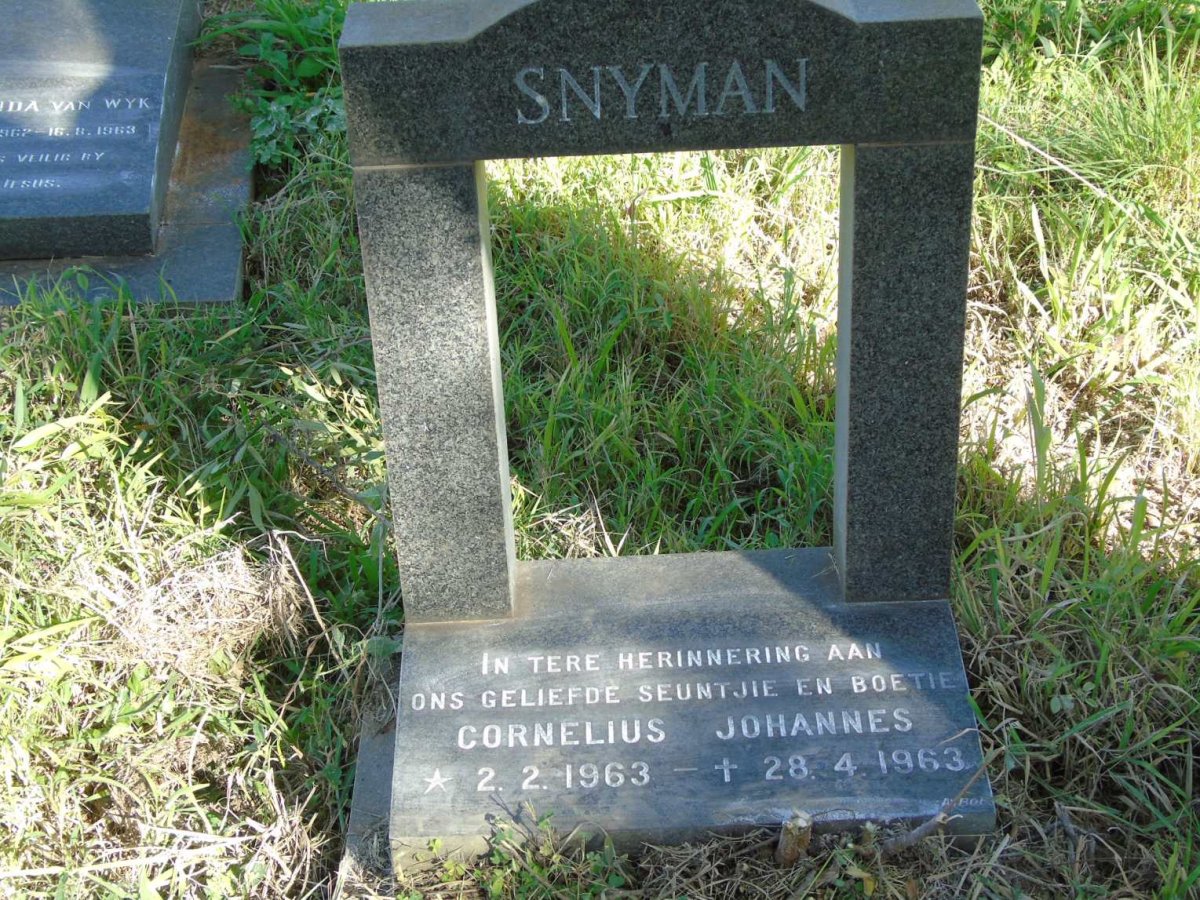SNYMAN Cornelius Johannes 1963-1963