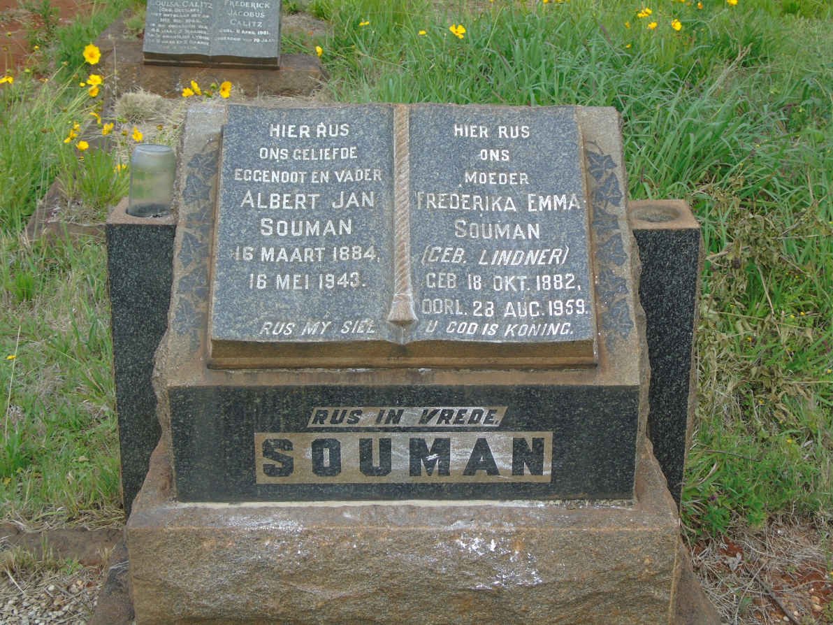 SOUMAN Albert Jan 1884-1943 &amp; Frederika Emma LINDNER 1882-1959