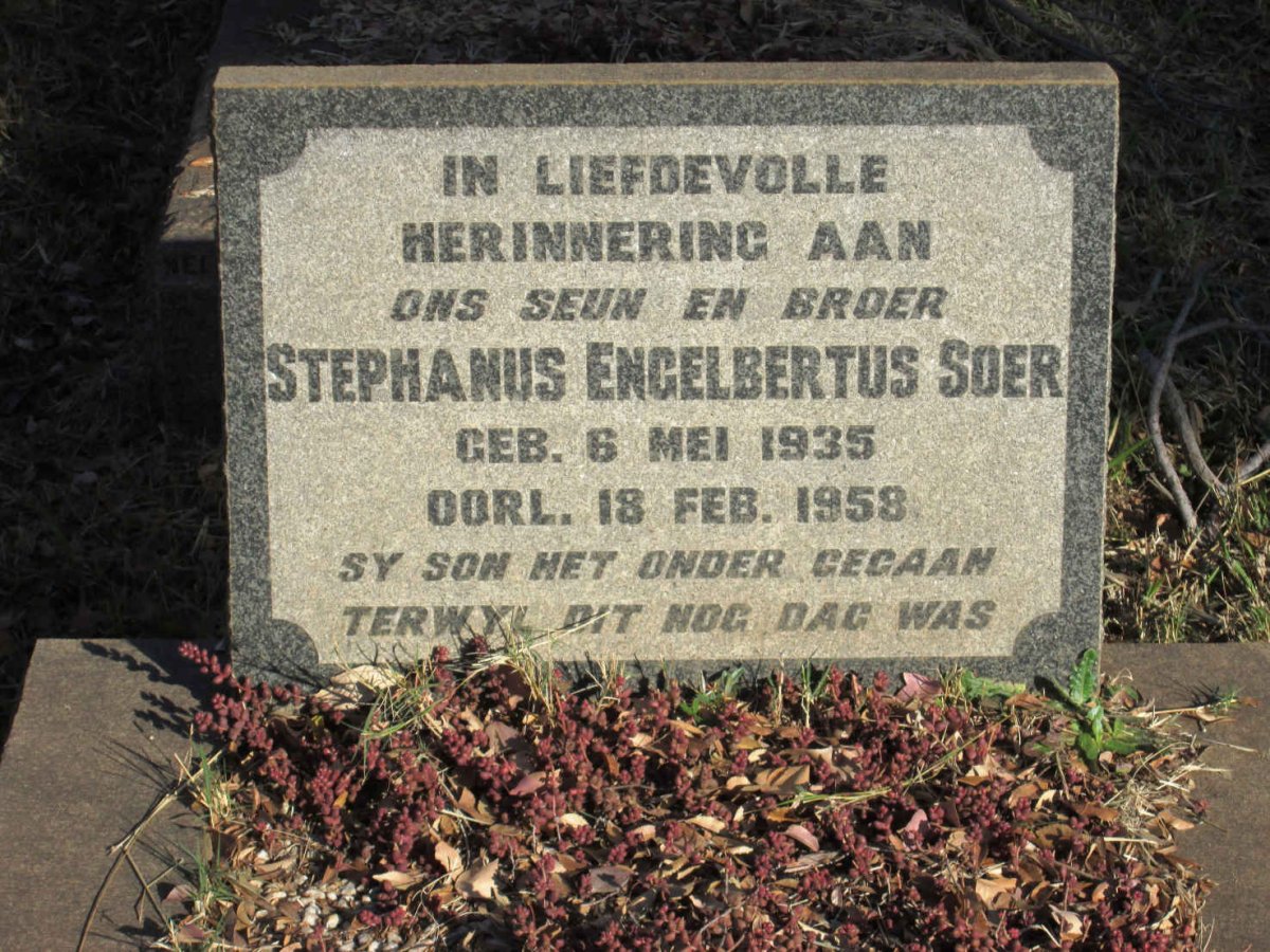 SOER Stephanus Engelbertus 1935-1958