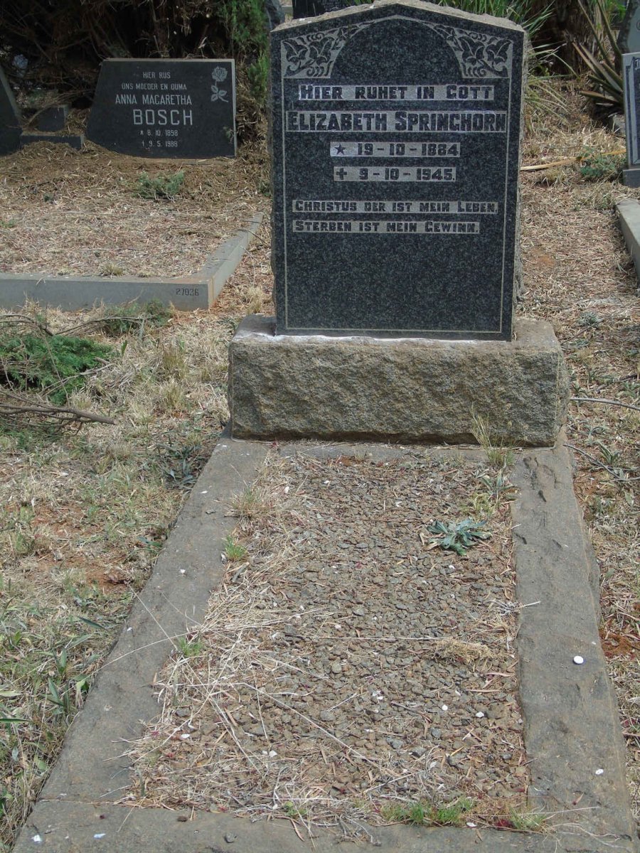 SPRINGHORN Elizabeth 1884-1945