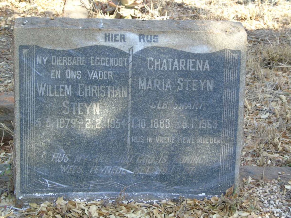STEYN Willem Christian 1879-1954 & Chatariena Maria SWART 1883-1963