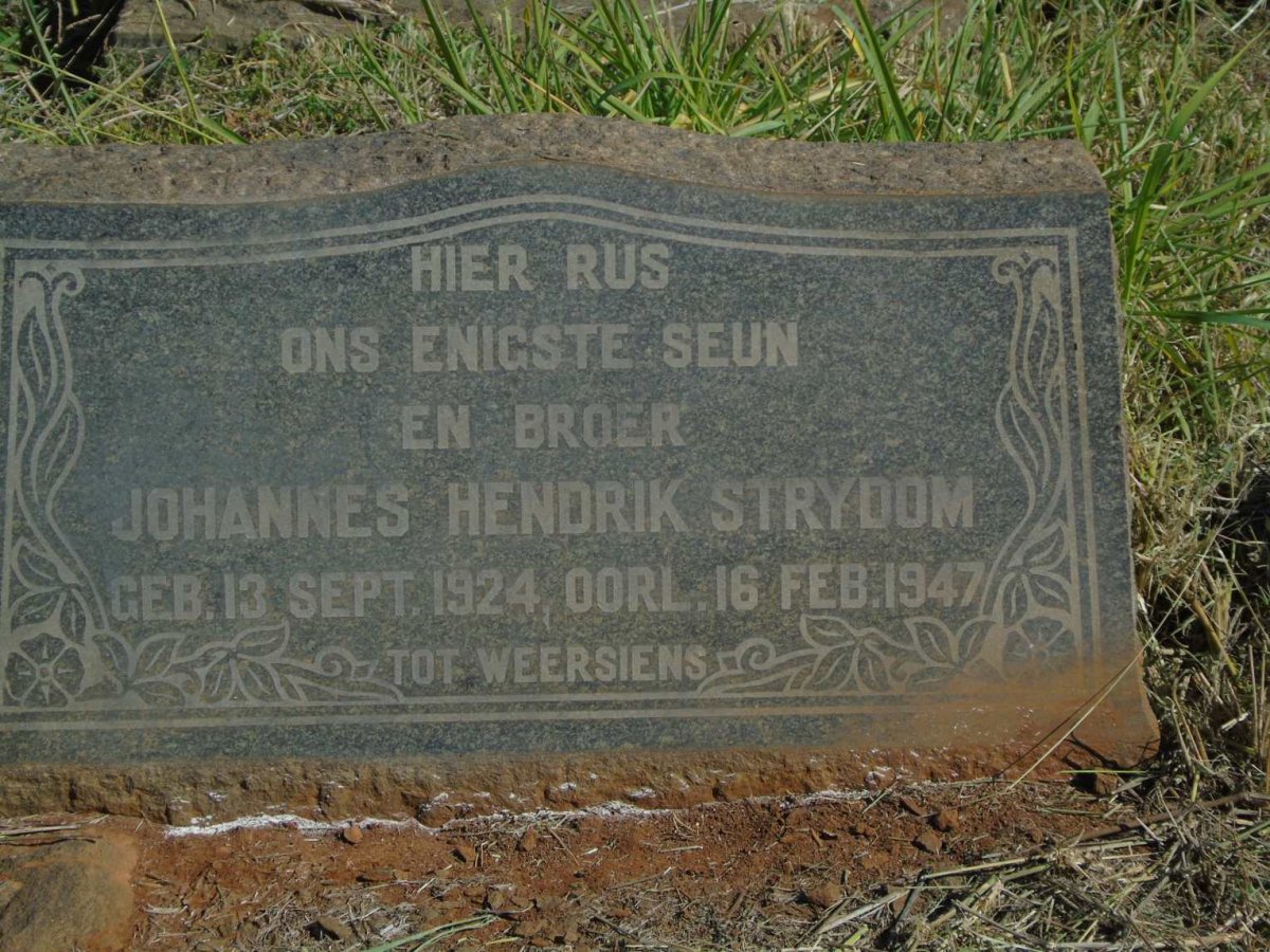STRYDOM Johannes Hendrik 1924-1947