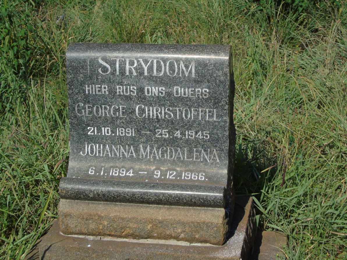 STRYDOM George Christoffel 1891-1945 &amp; Johanna Magdalena 1894-1966