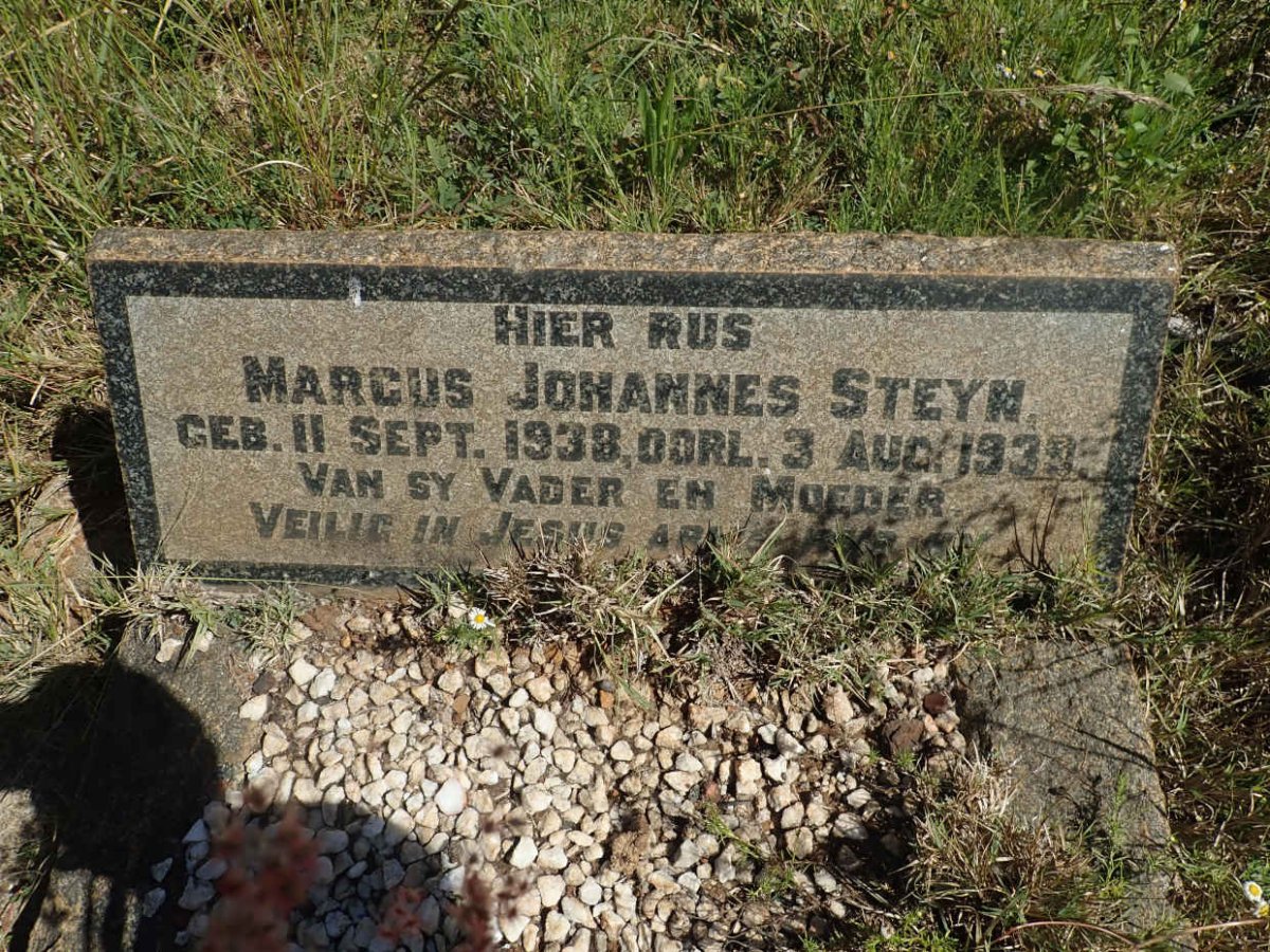 STEYN Marcus Johannes 1938-1939