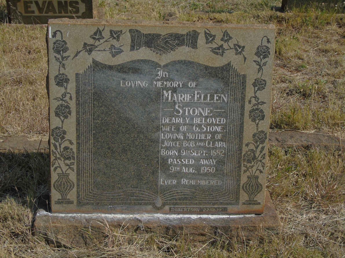 STONE Marie Ellen 1882-1950