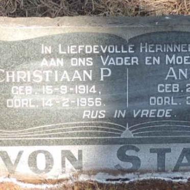 STADE Christiaan P., von 1914-1956 & Anna L. 1912-1964