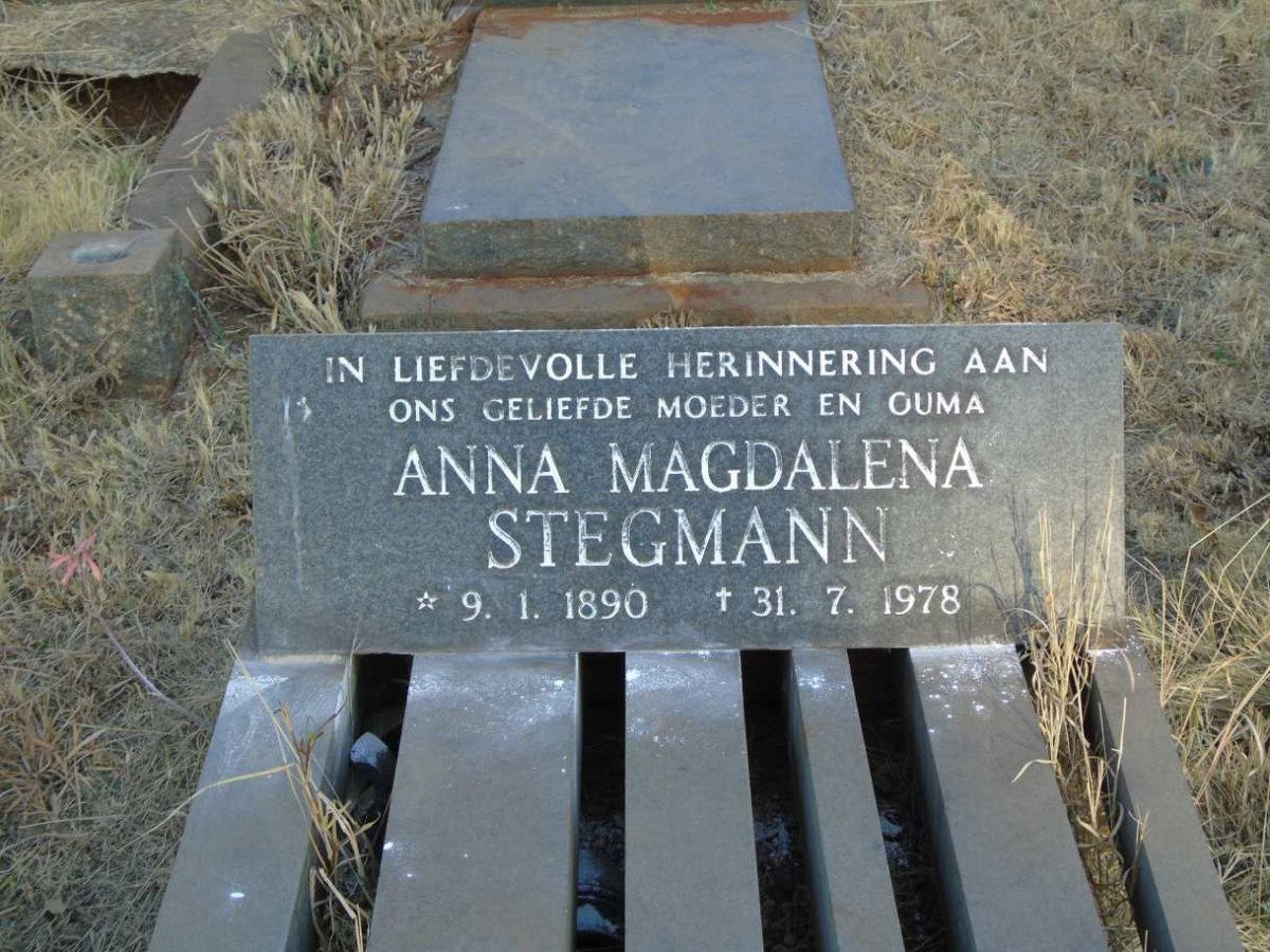 STEGMANN Anna Magdalena 1890-1978