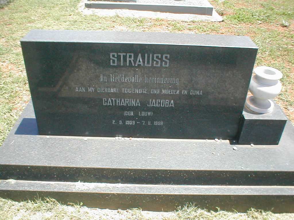 STRAUSS Catharina Jacoba geb. LOUW 1909-1969