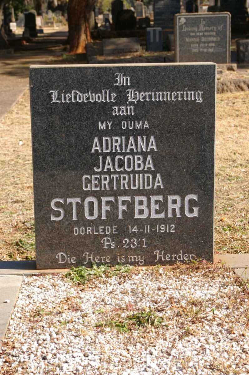 STOFFBERG Adriana Jacoba Gertruida -1912