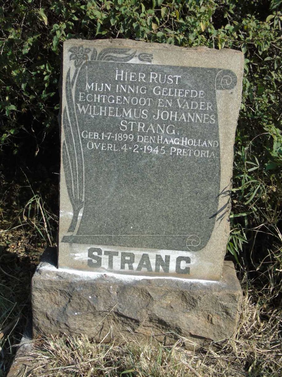 STRANG Wilhelmus Johannes 1899-1945