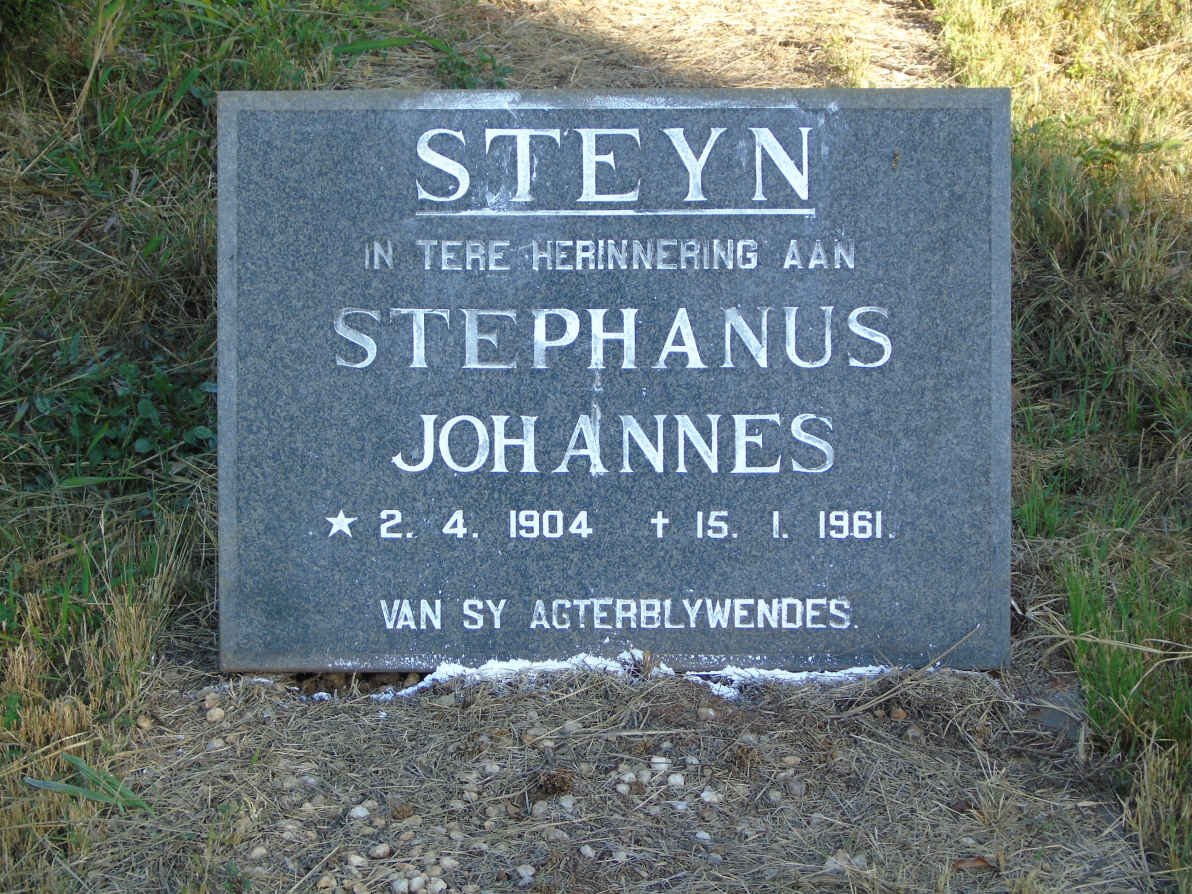 STEYN Stephanus Johannes 1904-1961