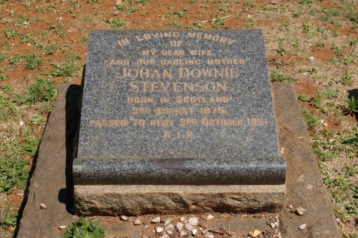 STEVENSON Johan Downie 1875-1951