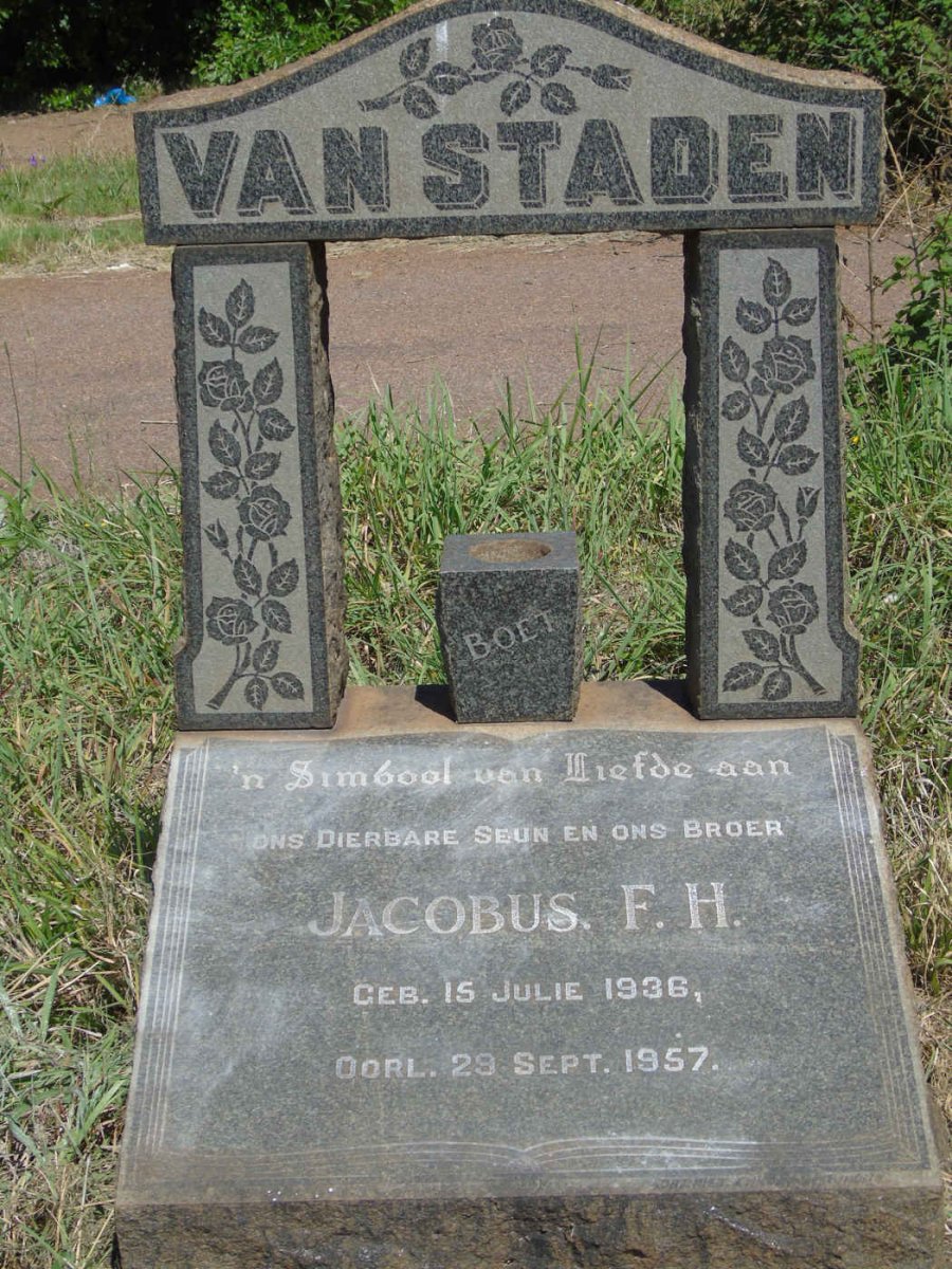 STADEN Jacobus F.H., van 1936-1957