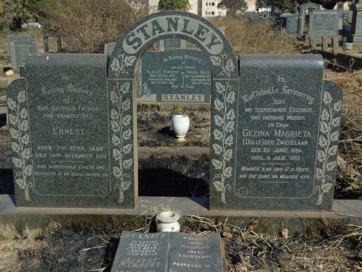 STANLEY Ernest 1898-1971 & Gezina Magrieta ZWIEGELAAR 1894-1953 :: STANLEY Albert Herbert 1927-2001 _1