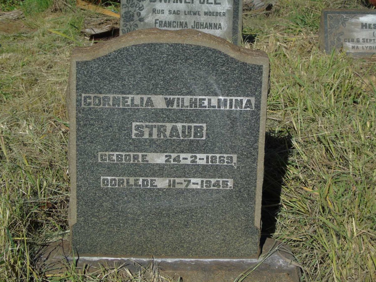 STRAUB Cornelia Wilhelmina 1869-1945