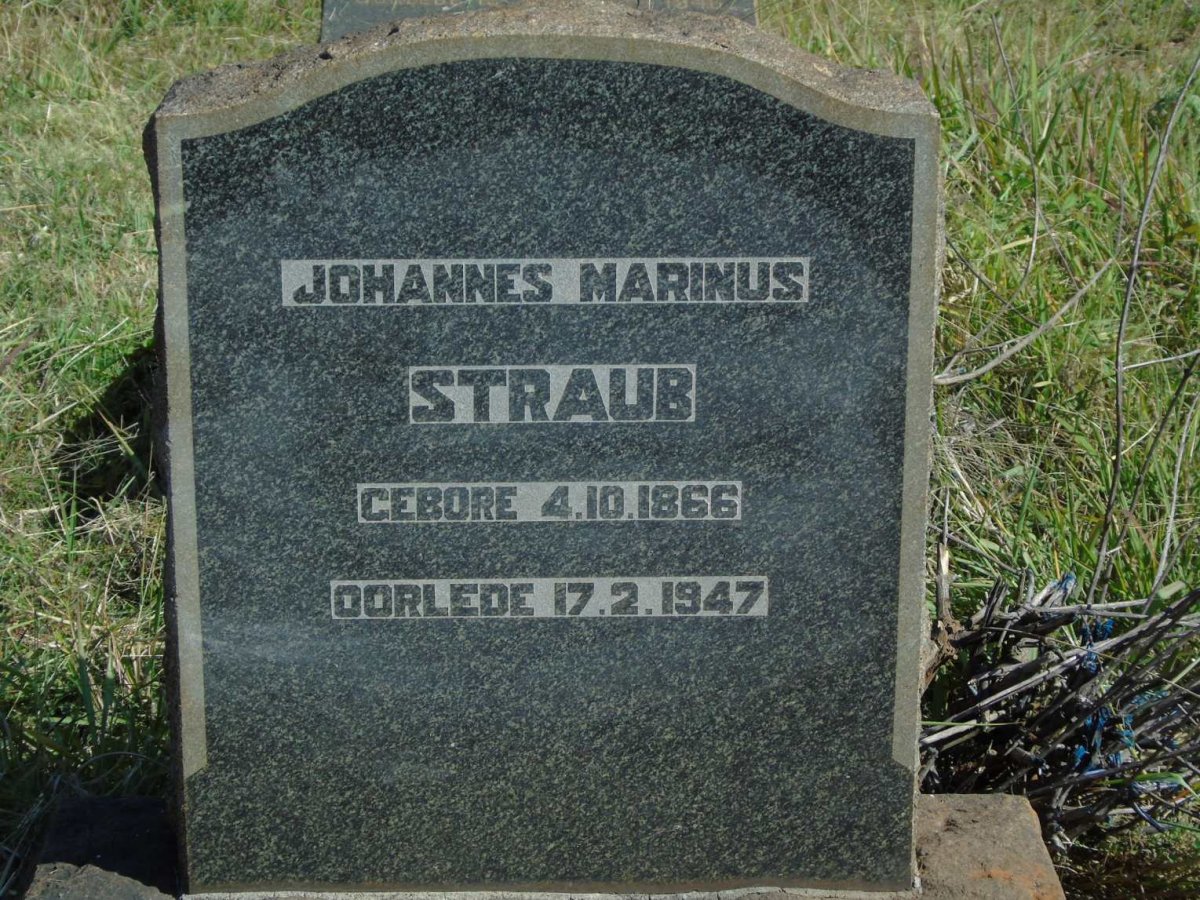 STRAUB Johannes Marinus 1866-1947