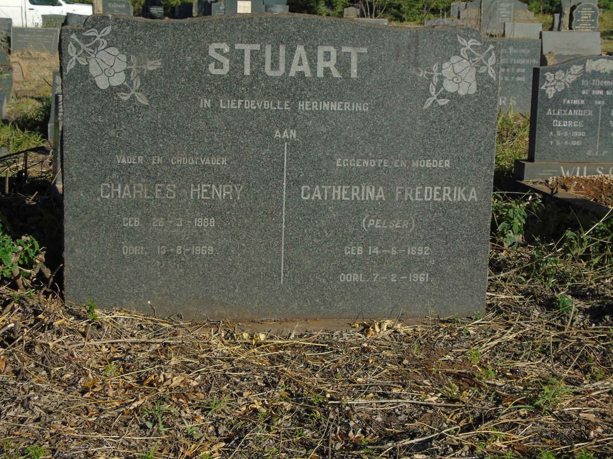 STUART Charles Henry 1888-1969 &amp; Catherina Frederika PELSER 1892-1961