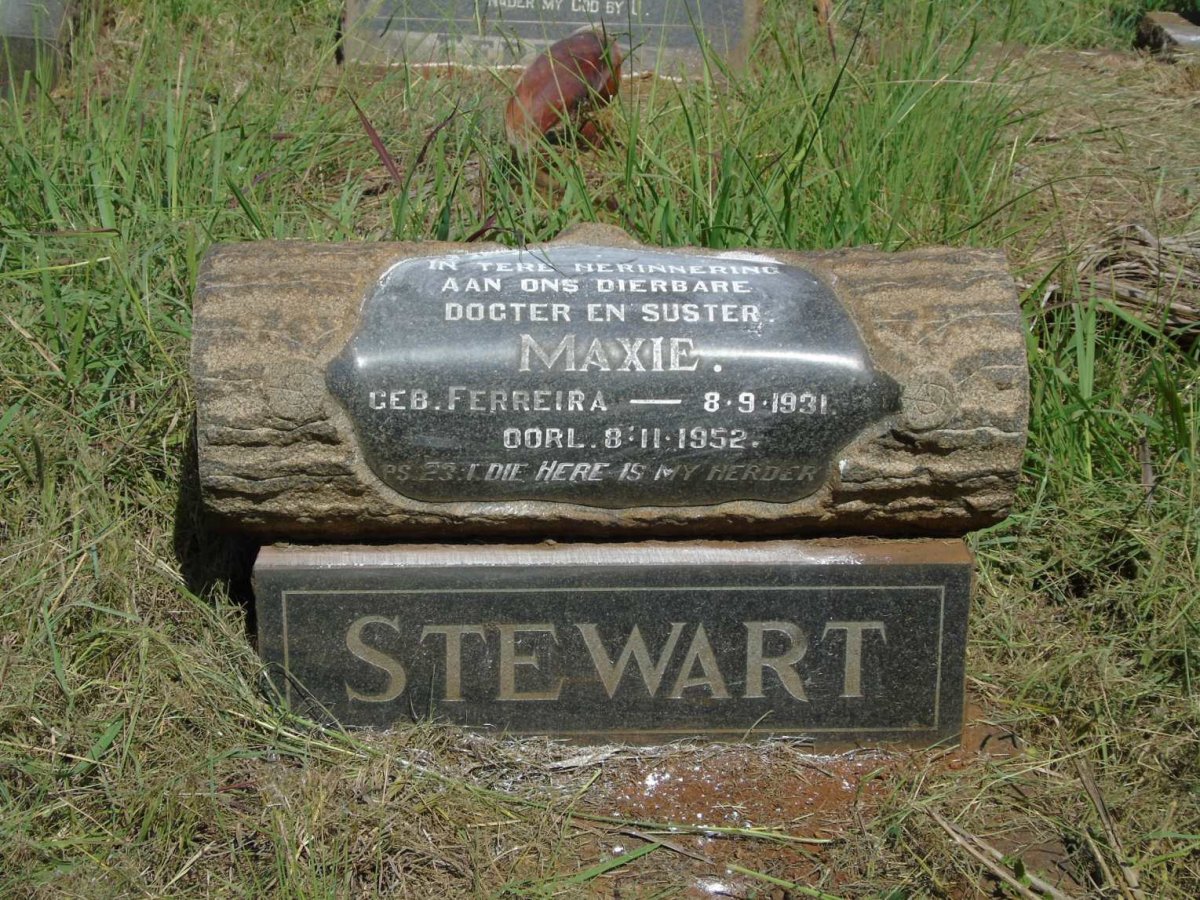 STEWART Maxie nee FERREIRA 1931-1952