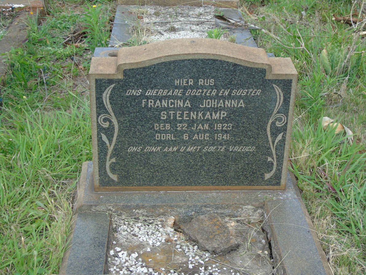 STEENKAMP Francina Johanna 1923-1941