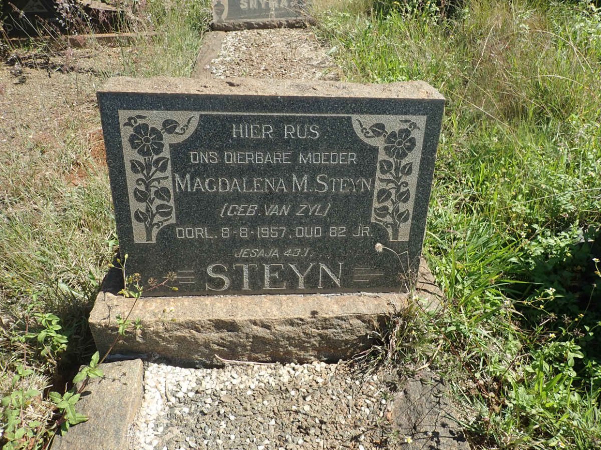 STEYN Magdalena M. nee VAN ZYL -1957