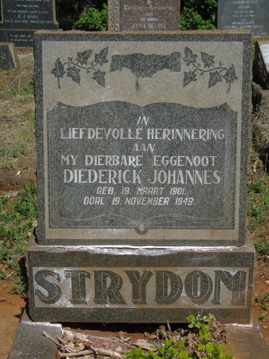 STRYDOM Diederick Johannes 1901-1949