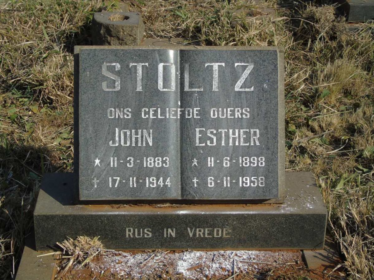 STOLTZ John 1883-1944 & Esther 1898-1958