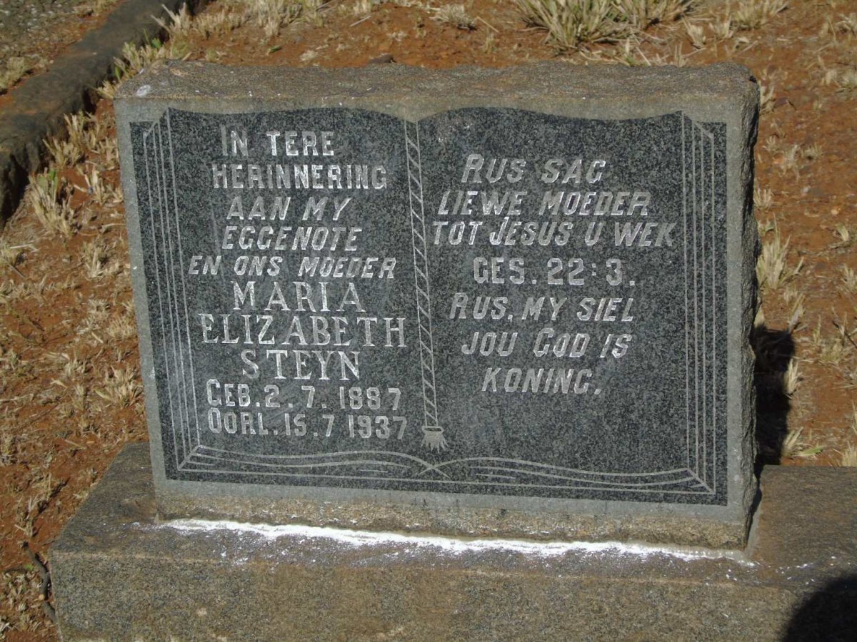 STEYN Maria Elizabeth 1887-1937
