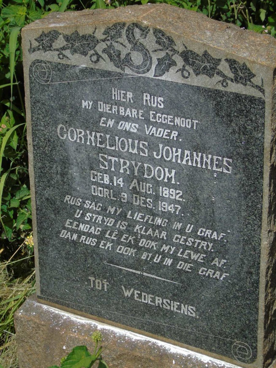 STRYDOM Cornelious Johannes 1892-1947