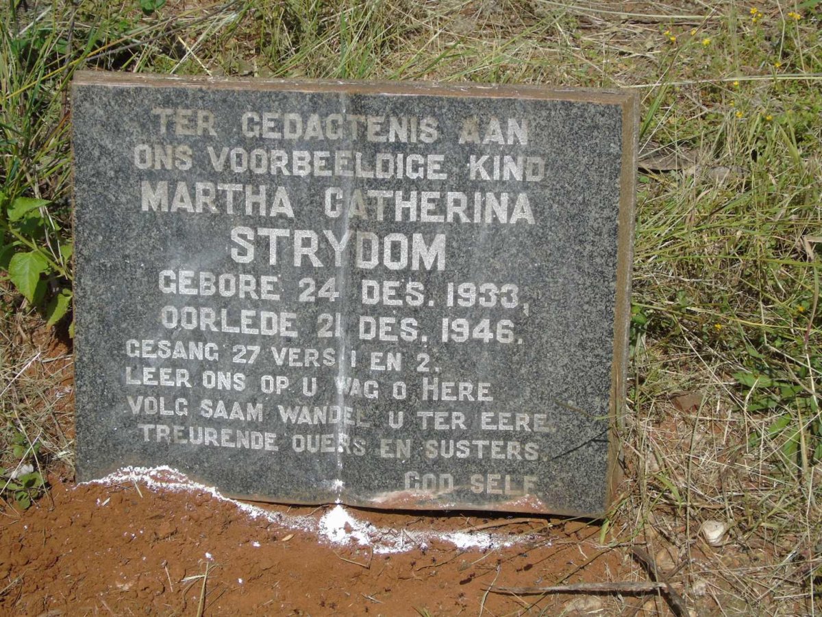 STRYDOM Martha Catherina 1933-1946