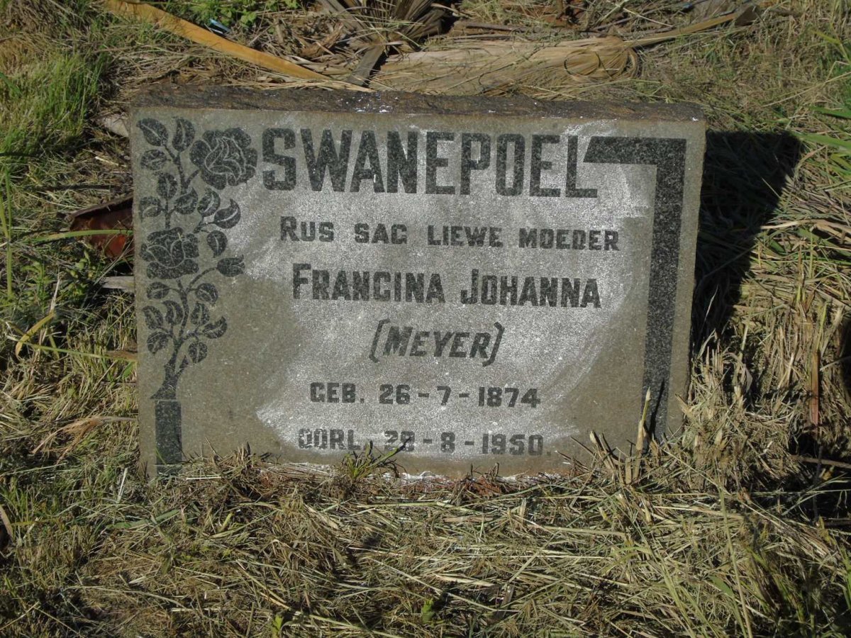 SWANEPOEL Francina Johanna nee MEYER 1874-1950