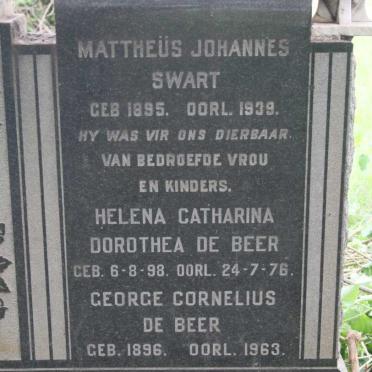 SWART Mattheus Johannes 1895-1939 :: BEER George Cornelius, de 1896-1963 & Helena Catharina Dorothea 1898-1976