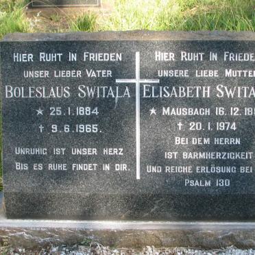 SWITALA Boleslaus 1884-1965 &amp; Elisabeth MAUSBACH 1885-1974