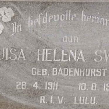 SWIEGERS Louisa Helena nee BADENHORST 1911-1956 