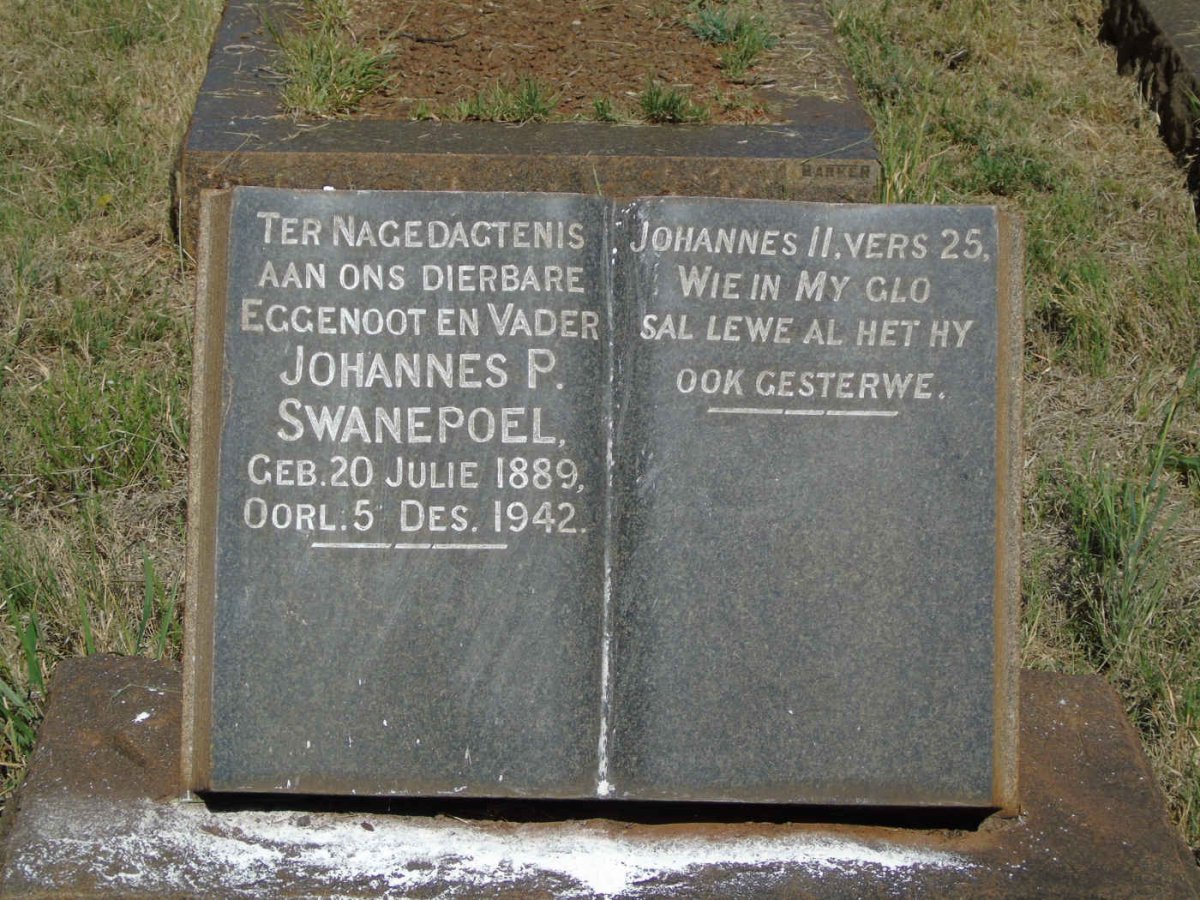 SWANEPOEL Johannes P. 1889-1942