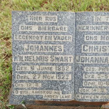 SWART Johannes Wilhelmus 1852-1922 &amp; Christina Johanna PRINSLOO 1865-1959