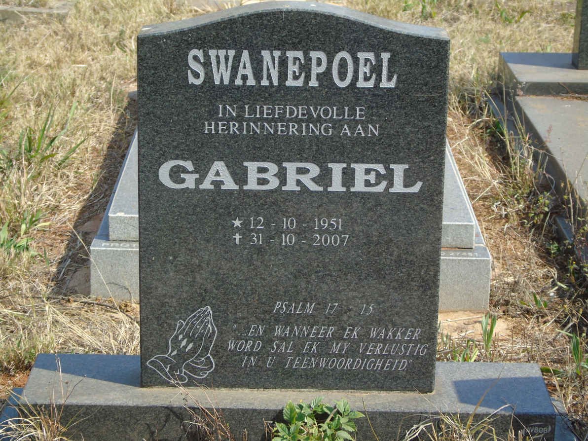 SWANEPOEL Gabriel 1951-2007