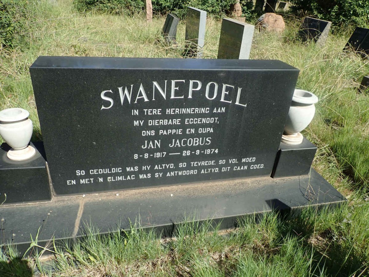 SWANEPOEL Jan Jacobus 1917-1974