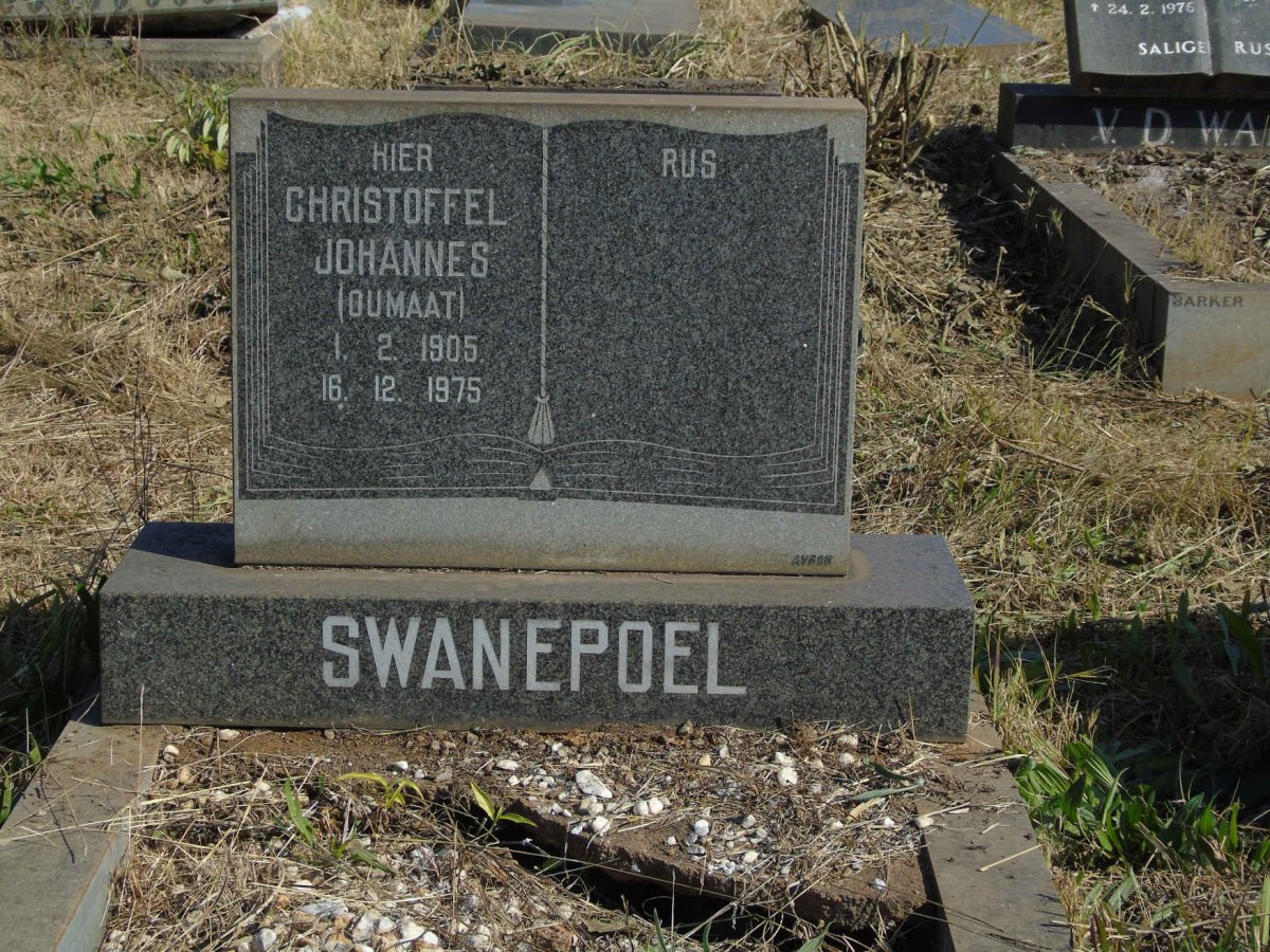SWANEPOEL Christoffel Johannes 1905-1975