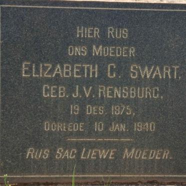 SWART Elizabeth C. nee J.V. RENSBURG 1875-1940