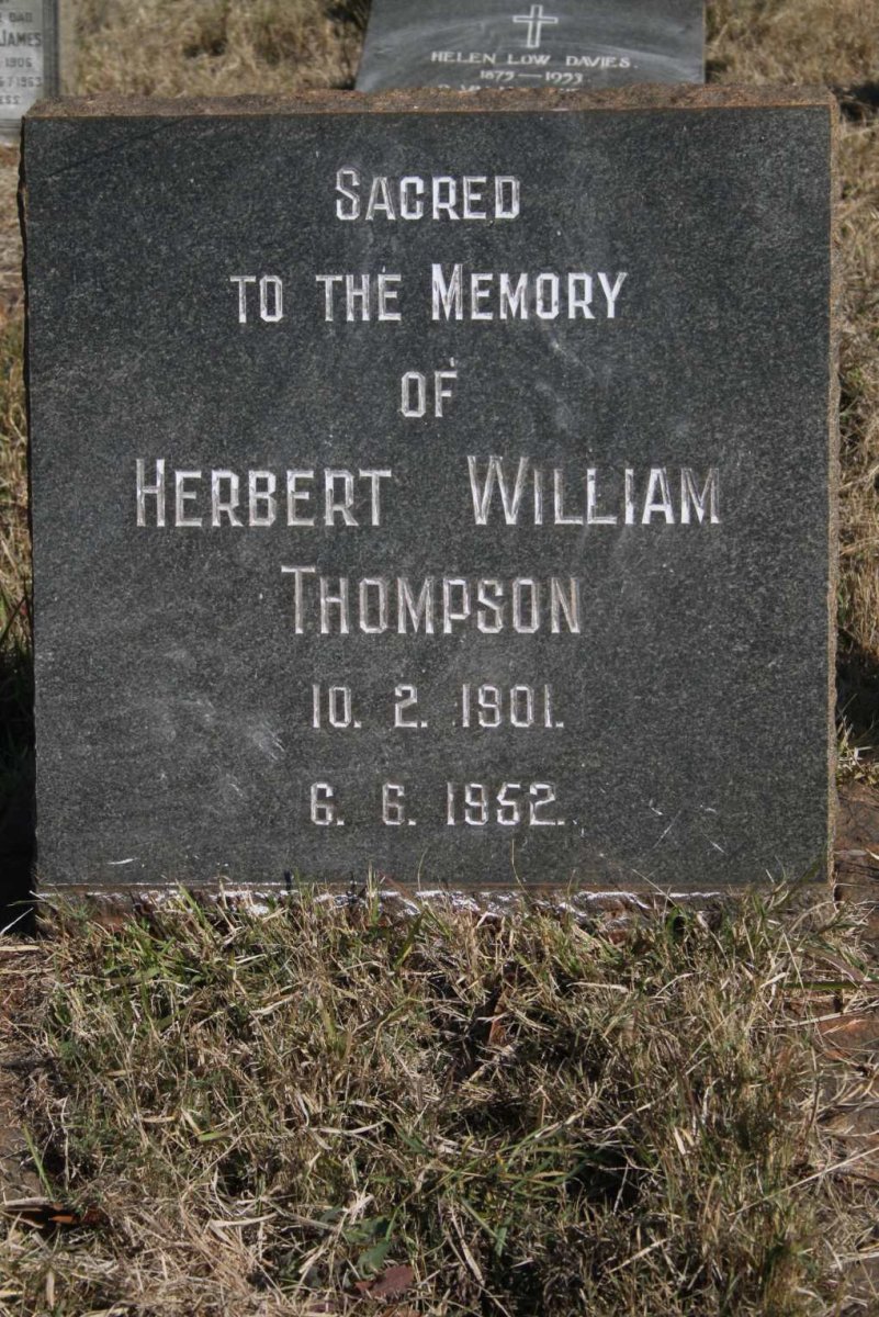 THOMPSON Herbert William 1901-1952