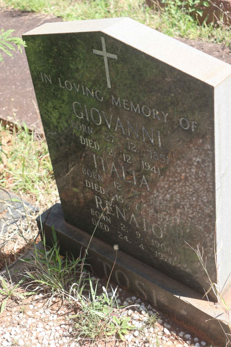 TOSI Giovanni 1851-1941 &amp; Italia 1??7-1952 :: TOSI Renato 1906-1978