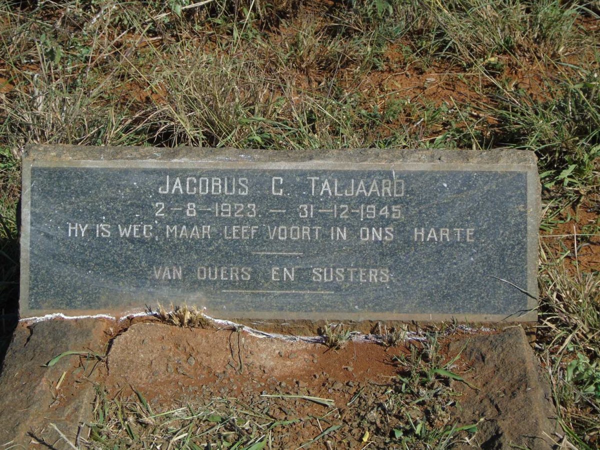 TALJAARD Jacobus C. 1923-1945