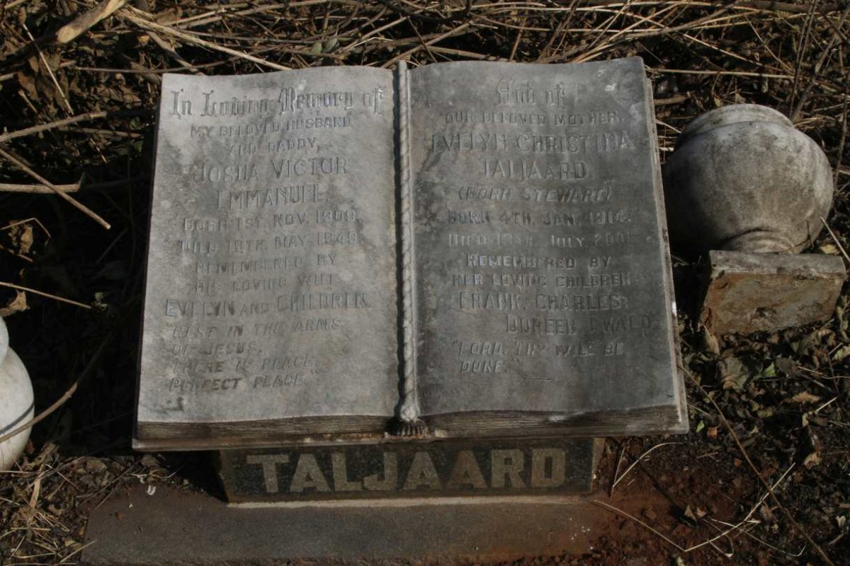 TALJAARD Josua Victor Immanuel 1909-1949 & Evelyn Christina STEWART 1914-2001