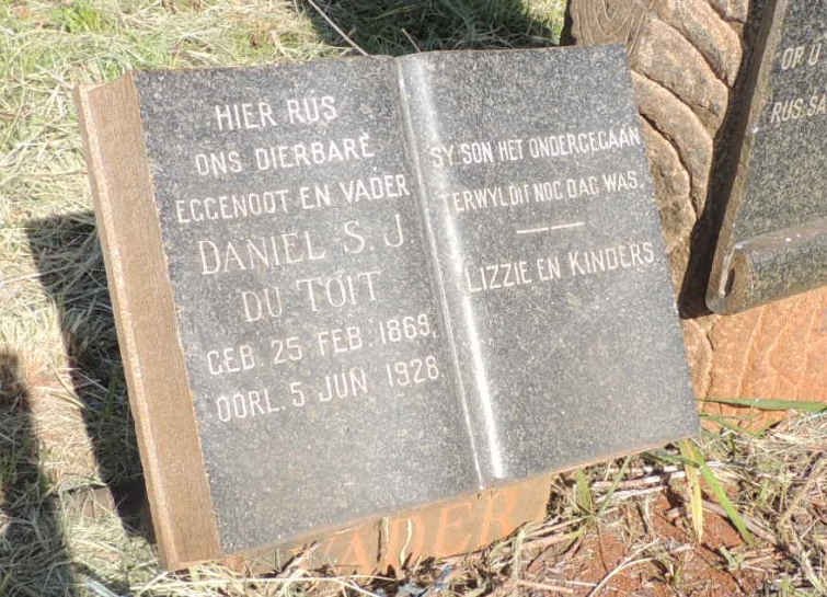 TOIT Daniel S.J., du 1869-1928 &  Elizabeth M. SMIT 1875-1945 _2