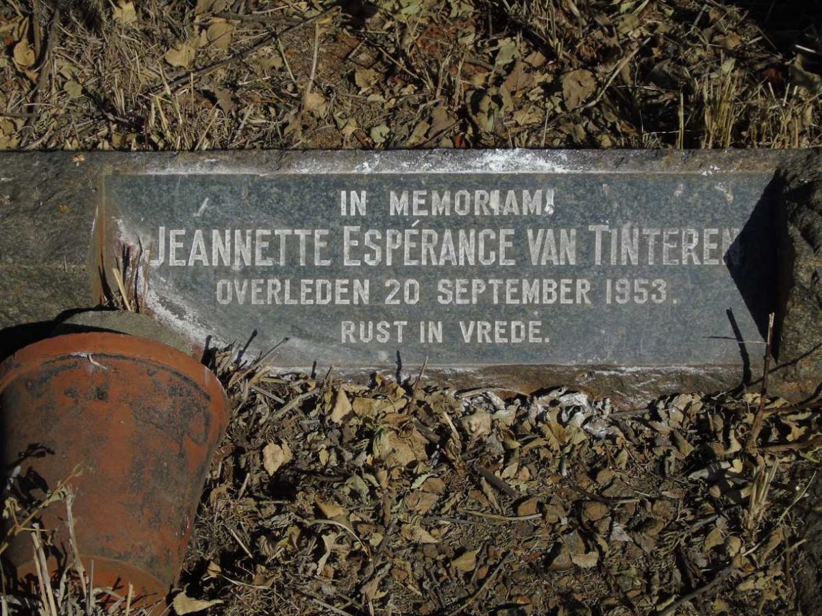 TINTEREN Jeannette Esperance, van -1953