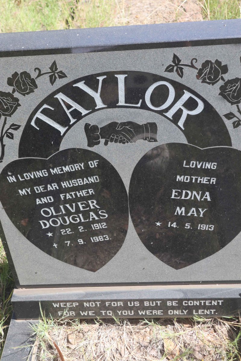 TAYLOR Oliver Douglas 1912-1983 &amp; Edna May 1913-