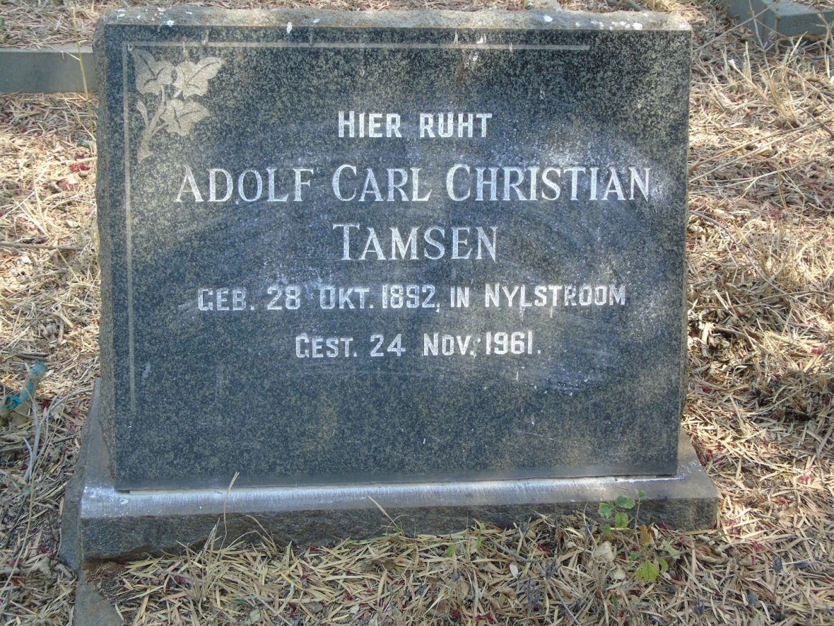 TAMSEN Adolf Carl Christian 1892-1961