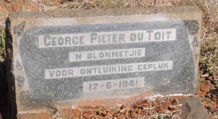 TOIT George Pieter, du -1941
