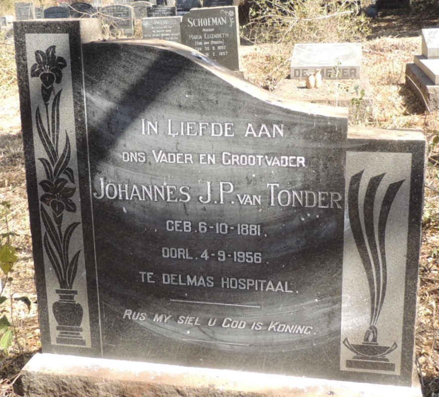 TONDER Johannes J.P., van 1881-1956