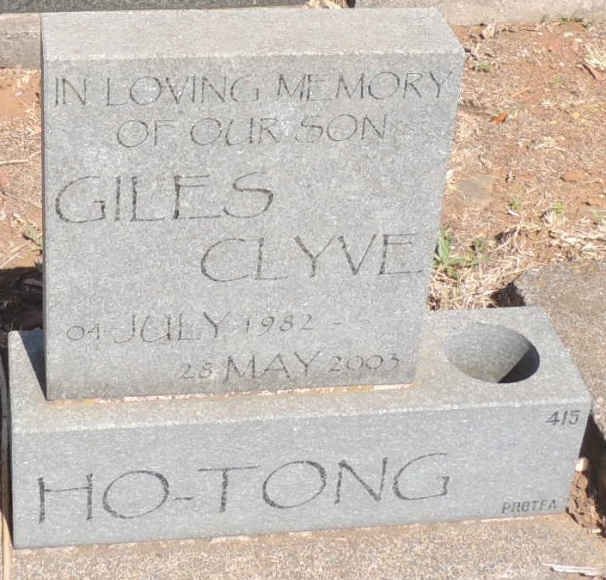 TONG Giles Clyve, HO 1982-2003